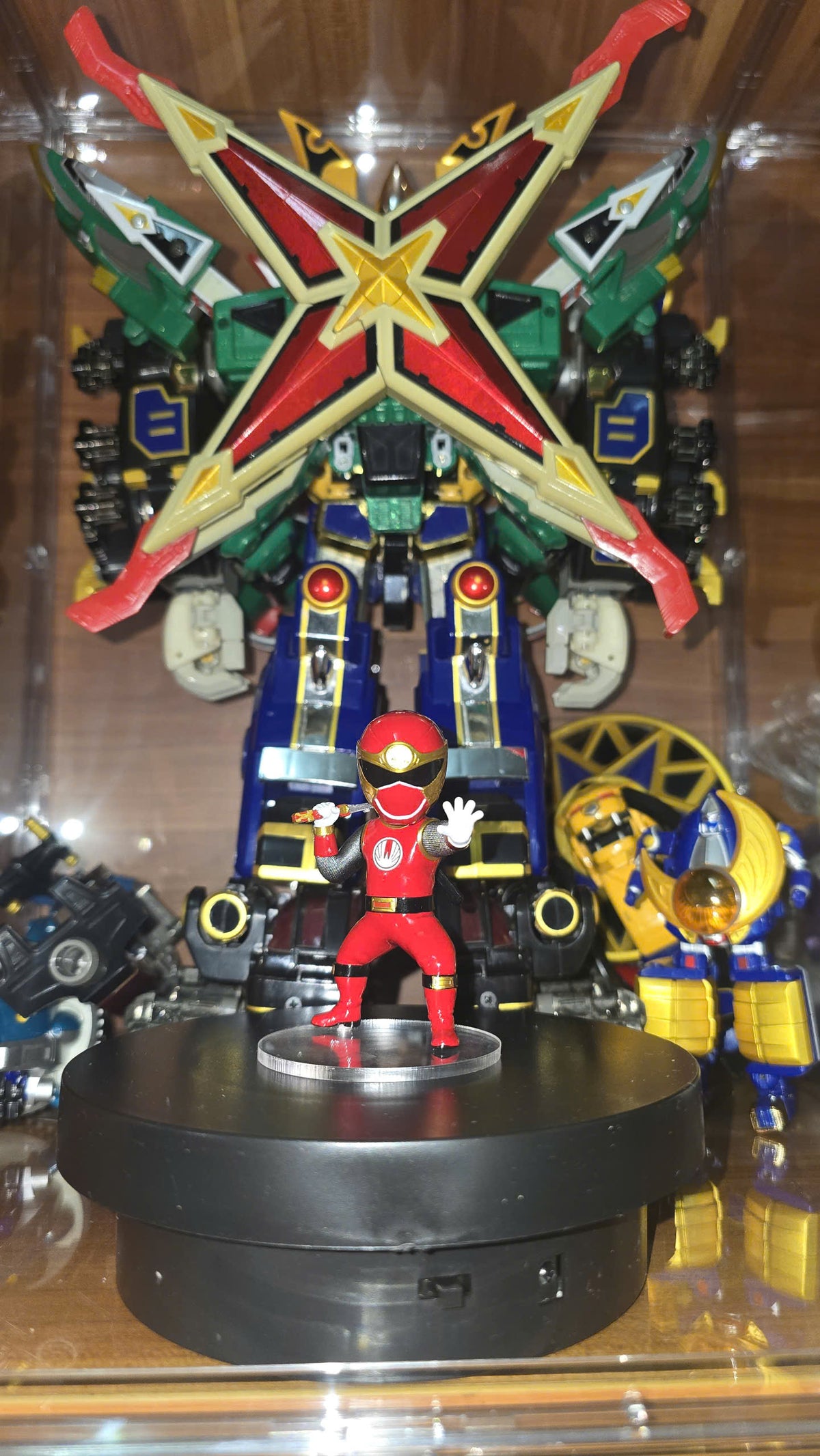 Chibi Ninja Storm Red Wind Ranger Figure | 8cm Collectable Ninja Storm Red Ranger from Power Rangers | Gift for Collectors