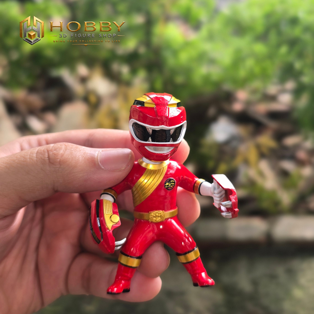 Chibi Wild Force Ranger Set of 5 Figures | 8cm Collectable Wild Force Ranger Set from Power Rangers | Gift for Collectors