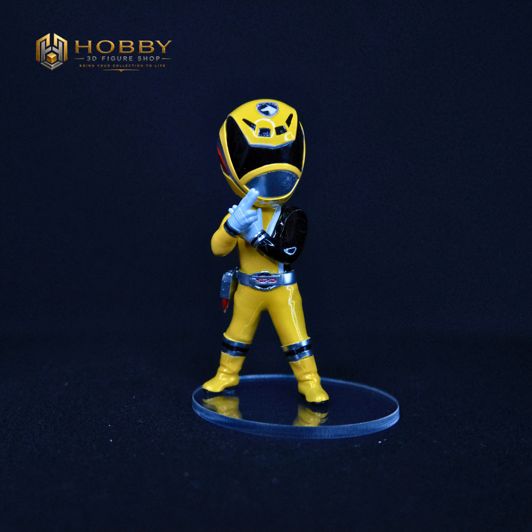 Chibi S.P.D. Emergency Full Team Set of 6 Figures | 8cm Collectable S.P.D. Ranger Set from Power Rangers | Gift for Collectors