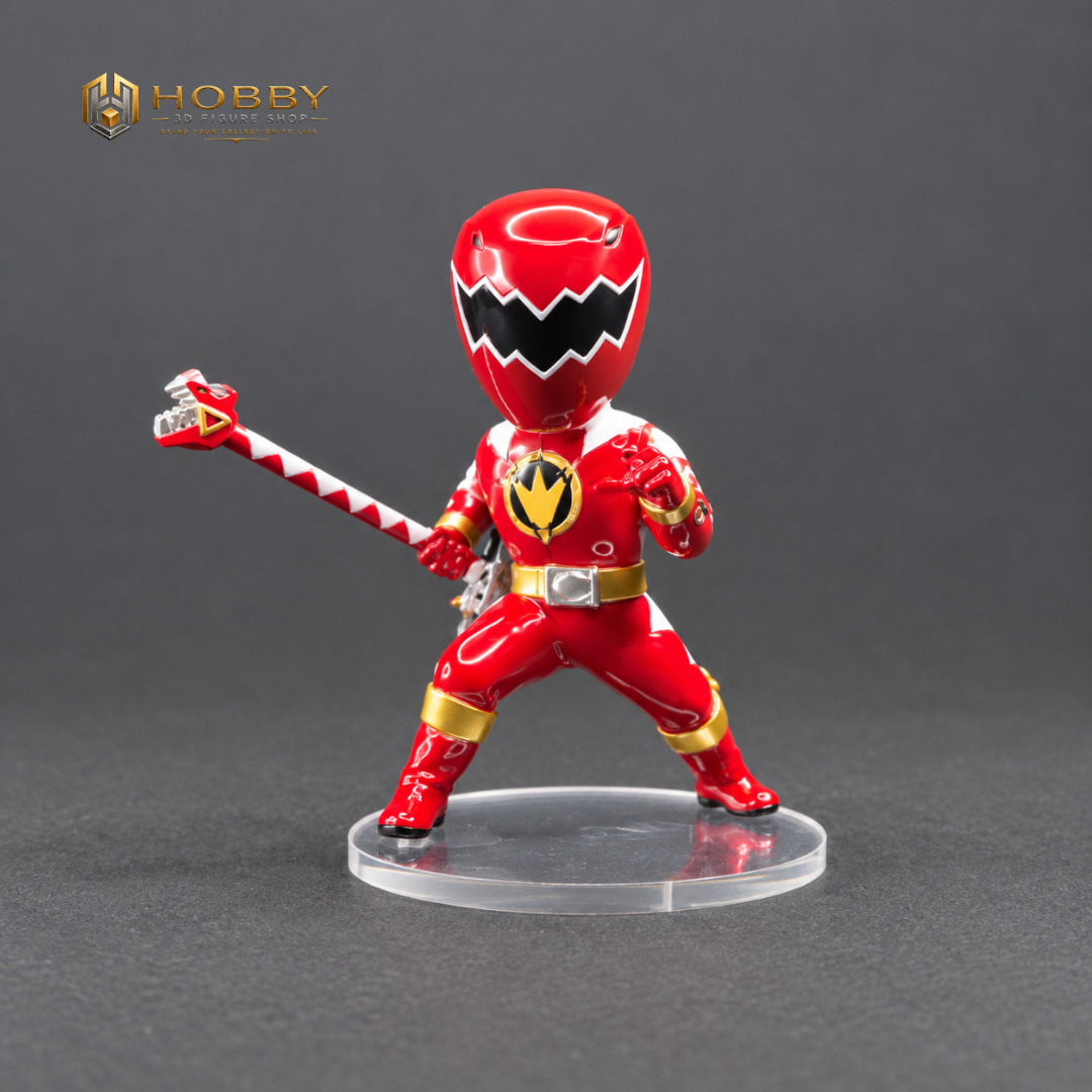 Chibi Dino Thunder Ranger Set of 5 Figures | 8cm Collectable Dino Thunder Ranger Set from Power Rangers | Gift for Collectors