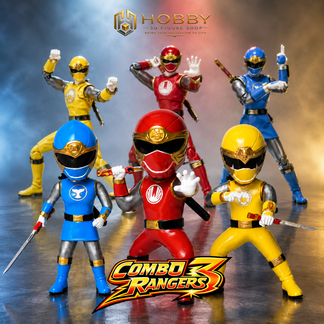 Chibi 3D Ninja Storm - Set 3 Wind Ninja Figures