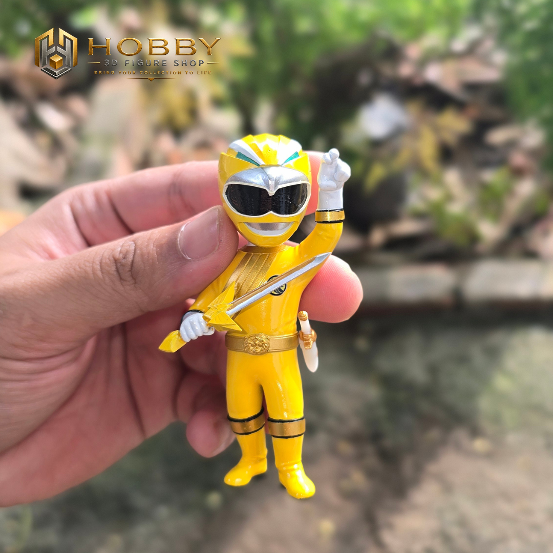 Chibi Wild Force Ranger Set of 5 Figures | 8cm Collectable Wild Force Ranger Set from Power Rangers | Gift for Collectors