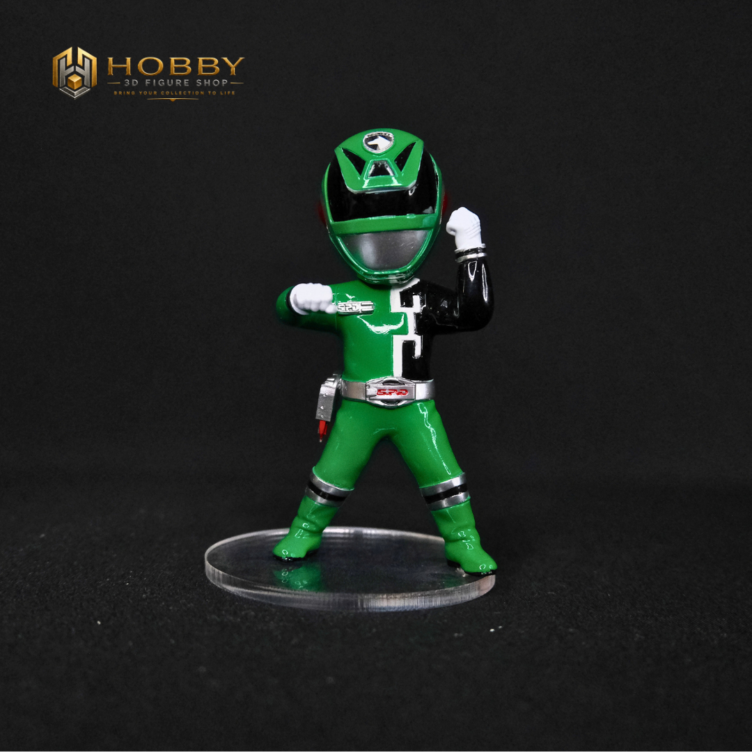 Chibi S.P.D. Emergency Full Team Set of 6 Figures | 8cm Collectable S.P.D. Ranger Set from Power Rangers | Gift for Collectors