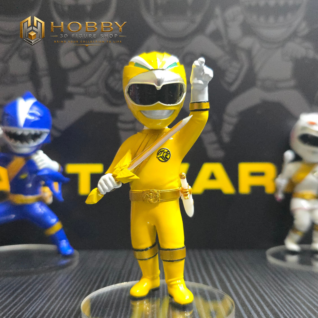 Chibi Wild Force Ranger Set of 5 Figures | 8cm Collectable Wild Force Ranger Set from Power Rangers | Gift for Collectors