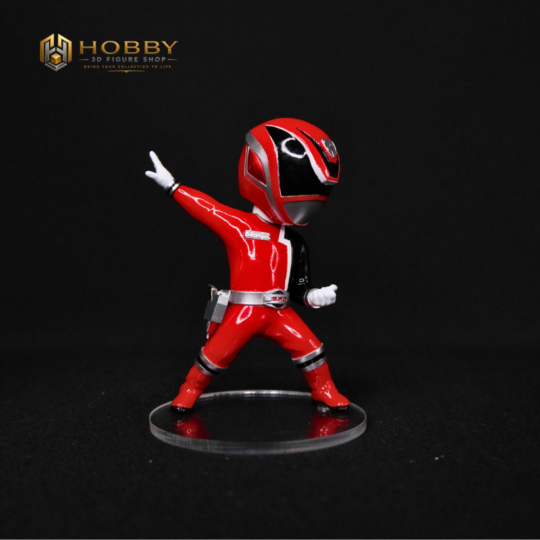 Chibi S.P.D. Emergency Full Team Set of 6 Figures | 8cm Collectable S.P.D. Ranger Set from Power Rangers | Gift for Collectors