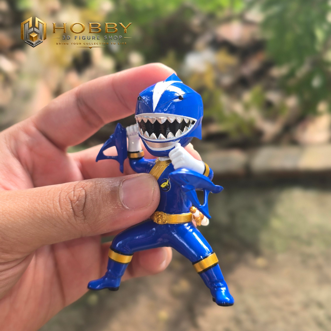 Chibi Wild Force Ranger Set of 5 Figures | 8cm Collectable Wild Force Ranger Set from Power Rangers | Gift for Collectors