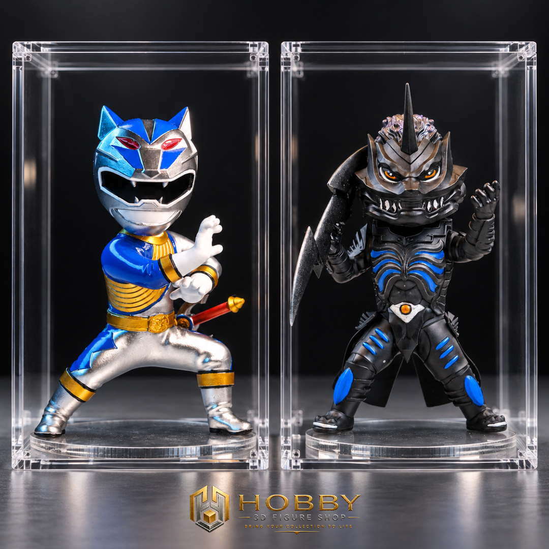 Chibi Wild Force Zen-Aku Figure | 8cm Collectable Wolf Org from Power Rangers Wild Force | Gift for Collectors