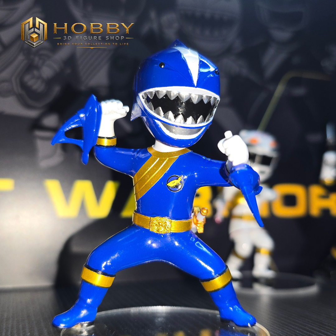 Chibi Wild Force Ranger Set of 5 Figures | 8cm Collectable Wild Force Ranger Set from Power Rangers | Gift for Collectors