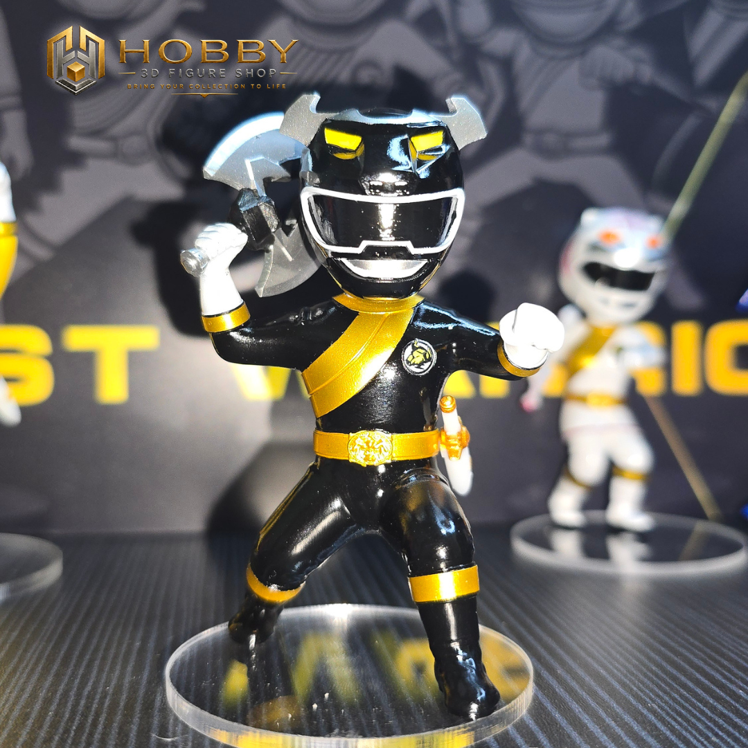Chibi Wild Force Ranger Set of 5 Figures | 8cm Collectable Wild Force Ranger Set from Power Rangers | Gift for Collectors