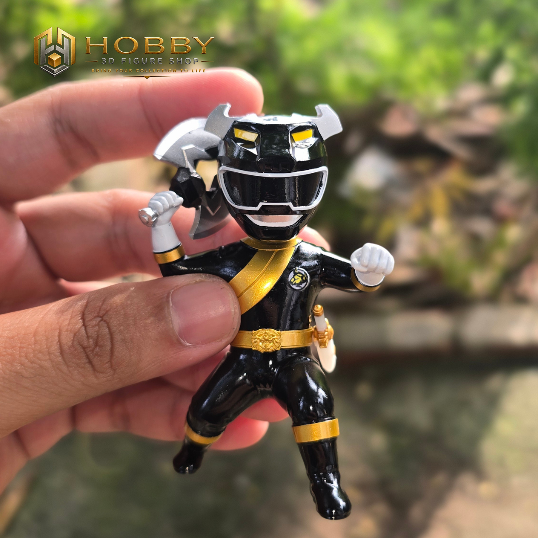 Chibi Wild Force Ranger Set of 5 Figures | 8cm Collectable Wild Force Ranger Set from Power Rangers | Gift for Collectors