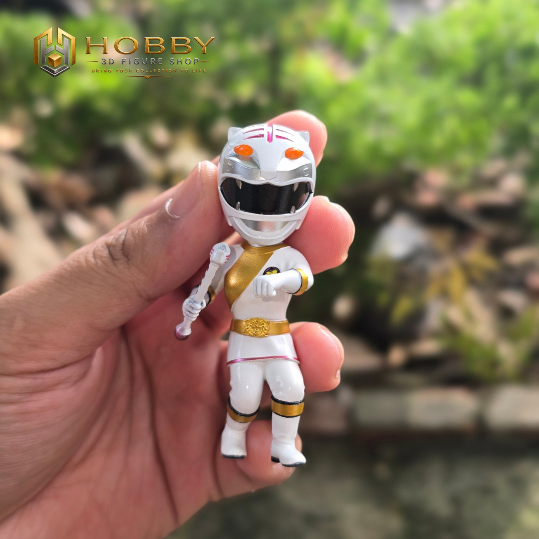 Chibi Wild Force Ranger Set of 5 Figures | 8cm Collectable Wild Force Ranger Set from Power Rangers | Gift for Collectors