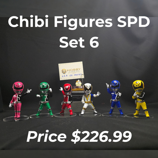 Chibi S.P.D. Emergency Full Team Set of 6 Figures | 8cm Collectable S.P.D. Ranger Set from Power Rangers | Gift for Collectors