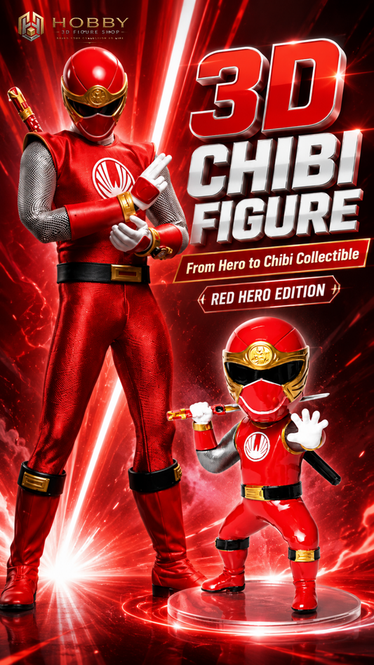 Chibi 3D Ninja Storm - Red Ranger