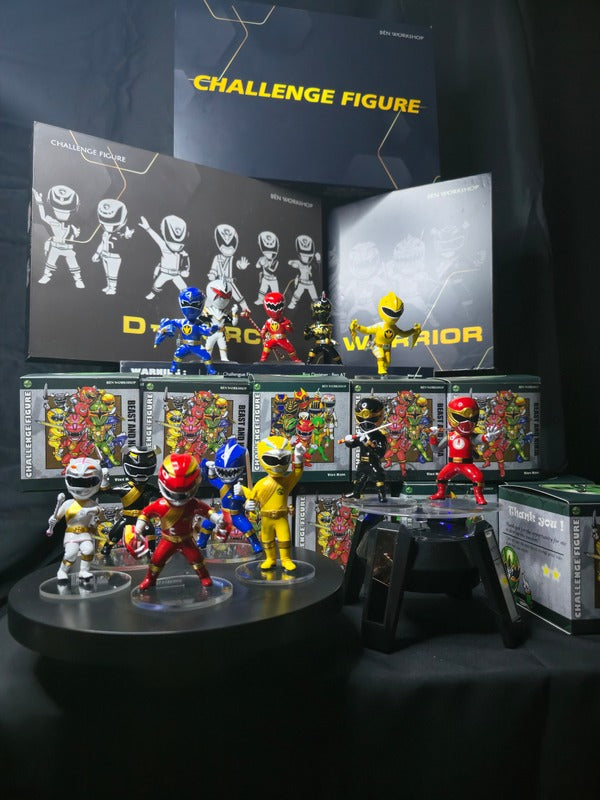 Chibi Ninja Storm Red Wind Ranger Figure | 8cm Collectable Ninja Storm Red Ranger from Power Rangers | Gift for Collectors